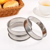 Opopark Crumpet Rings 6pcs Non Stick Double Rolled Tart Rings