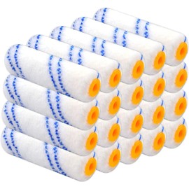 20 Piece Paint Roller Kits Set High Density Microfiber Rollers and Brushes Set for Walls,Paint Stick Roller Set for DIY Indoor and Outdoor Painting