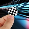 500pcs Black White Checkered Contact Stickers, Coated Paper Self Adhesive