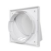 White Wall Vent Hood with Gravity Flap | Durable ASA