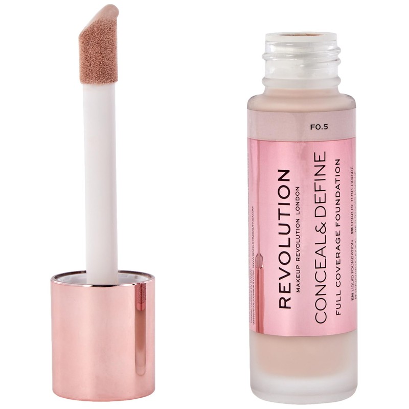 Makeup Revolution Conceal & Define Foundation, F0.5, 23 ml