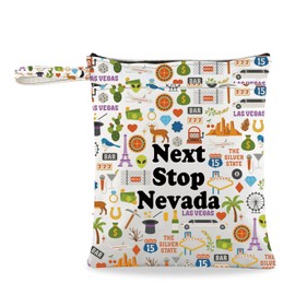 JXGZSO Nevada State Travel Gift Next Stop Nevada Cosmetic Zipper Bag Nevada Trip Makeup Bag Nevada Landmark Travel Gift, Next Stop Nevada Grocery Bag