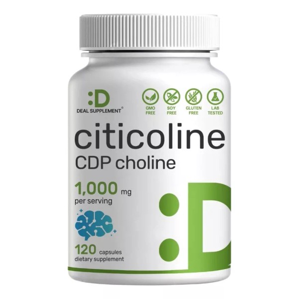 Deal Supplement Citicoline Cdp Colina 1000mg Energía Cerebral 120 Americano