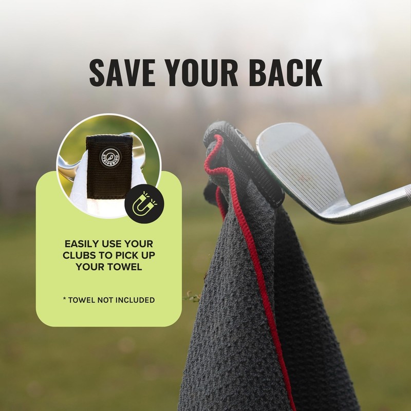 Stripebird Magnetic Clip for Any Towel (Black) - Highest Strength