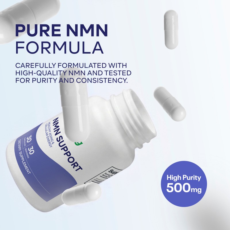 NAD+ Booster Supplement with NMN 500mg, Resveratrol & TMG –