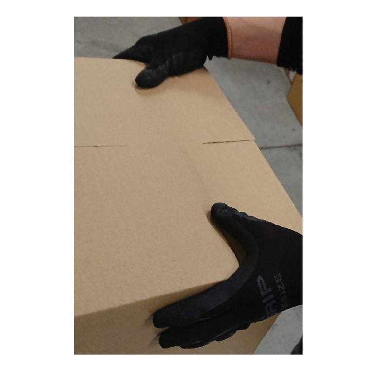 Everest 10 Pairs 13G Natural Rubber Back Gloves, Medium, Black