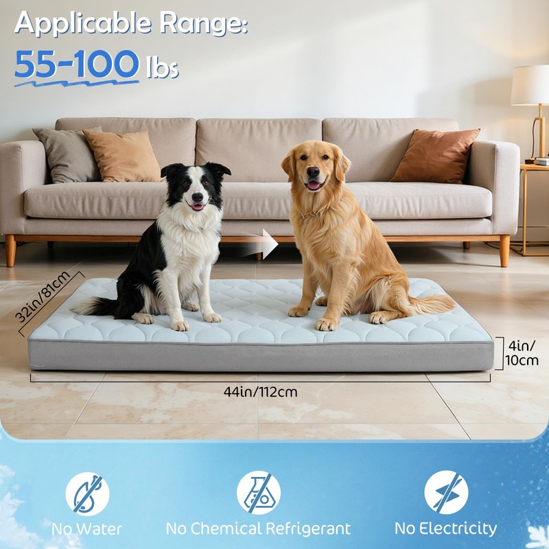 Tivray Q-Max>0.4 Cooling Dog Bed, 44" x 32" Orthopedic Dog