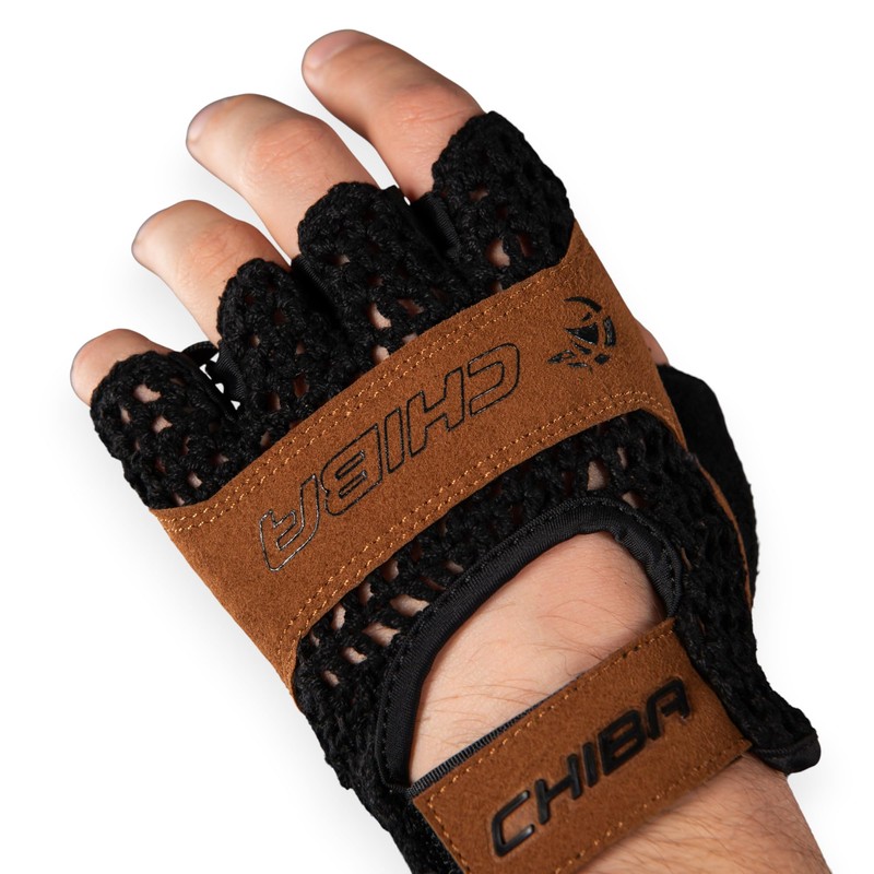 Chiba Unisex Retro Guanti Black/Brown XXL