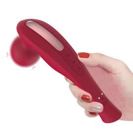 Electric Cordless Back Massager-Personal Handheld Portable Fuigarry Full Body Massage Tool,for Shoulder,Neck & Deep Tissue Massage-Relieves Muscle Pain,Fatigue & Restores Damaged Muscle Tissue. (Red)