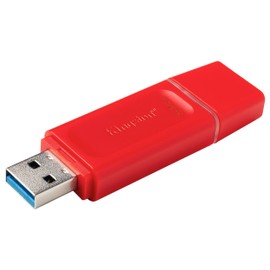 PSA COMPUTO Y PAPELERIA KIT10 Memoria USB Kingston DataTraveler Exodia, 64GB, USB 3.2, Rojo interfas Tipo A (KIT10KC-U2G64-7GR) Diseño Moderno con Tapa