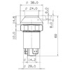 Druckschalter KM10040018 mit Arretierung, Schalter: "Fernlicht", passend für Agco Fendt,
