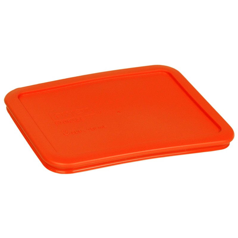Pyrex 7210 3-Cup Glass Dish and 7210-PC 3-Cup Pumpkin Orange