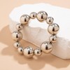 Statement Gold Beaded Bracelets for Women Strand Tarnish Chunky Dainty