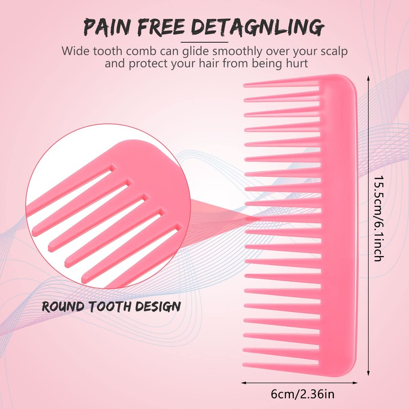 Peine para desenredar el cabello grande, peine de dientes anchos