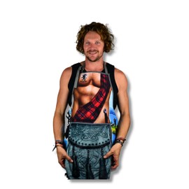 Cheeky Geeky - Funny Scottish Kilt Apron | Hilarious Party Gift with Secret "Sporran" Surprise | Novelty BBQ & Cooking Apron