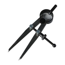 6 Inch Adjustable Lockable Steel Divider Wing Leather Compass Professional Metal Compass for Drafting Compass Tool for Leather Work, Woodworking