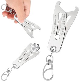 SPHERETRON Thread Tester Portable Precise Thread Size Tester as Key Ring Thread Tester Inch Thread Tester Metric Thread Gauge Thread Tester for Nuts and Screws