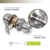 LION TOOLS -Cerradura Chapa Perilla Puerta Baño Acero Inoxidable 2