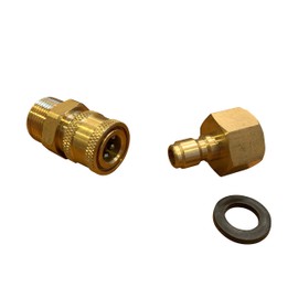 HOTEISON High Pressure Washer 1/4 One-Touch Coupler Compatible with M22 High Pressure Washers, High Pressure Washer Attaches and Disconnects with a Single Touch! (Male and Female Set (Ryobi Compatible))