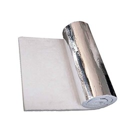 Aluminum Foil Faced Ceramic Blanket (2300F 8#) (1/2" X 24" x 6.20') for HVAC Duct Insulation, High Temperature Insulation for Kiln, Furnace, Stove, Pizza Oven