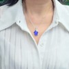 FUN JEWELS Oval Color Changing Mood Stone Pendant Mood Necklace