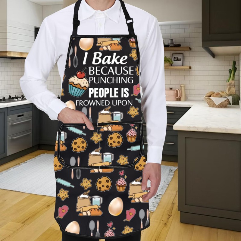 Baking Apron Baker Gift Baking Lover Gift Bake Because Punching