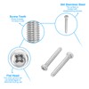 PATIKIL 60pcs M2-0.4 x 16mm 304 Stainless Steel 18-8 Full
