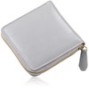Mura Goat Leather Wallet, Women's, Bi-fold, Genuine Leather, Round Zipper,