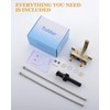 Tohlar Brushed Gold 2 Handle 4 Inch Centerset Bathroom Faucet