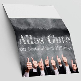 BREITENWERK A4 XXL Exam Passed Card Thumbs High with Envelope - Premium Congratulations Card for Passing Exam & Graduation Folding Card