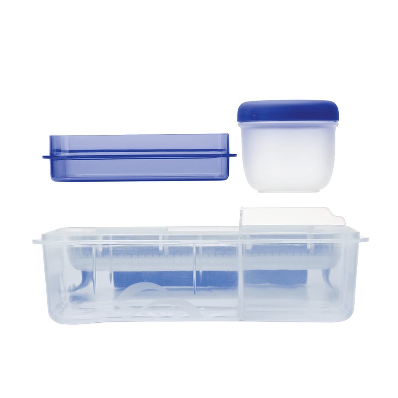 Smash Bento Lunch Box, Blue, 1.6 Liter Capacity