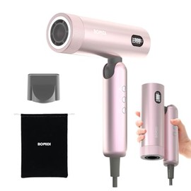 Secadores De Cabello Plegable Alta Velocidad Profesional,Bomidi Secador de Pelo 100000RPM Con 500 Millones Iones Negativos Y Pantalla LED Y Modo...   