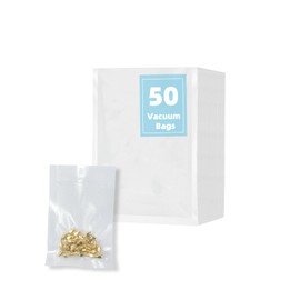 XIFOWE 50Pcs 3D Filament Storage Bags Electric Pump Kit, 3.54‘’ x 5.11’’ PET Dry Vacuum Sealer Bags for Storing Items, Excluding Vacuum Pumps