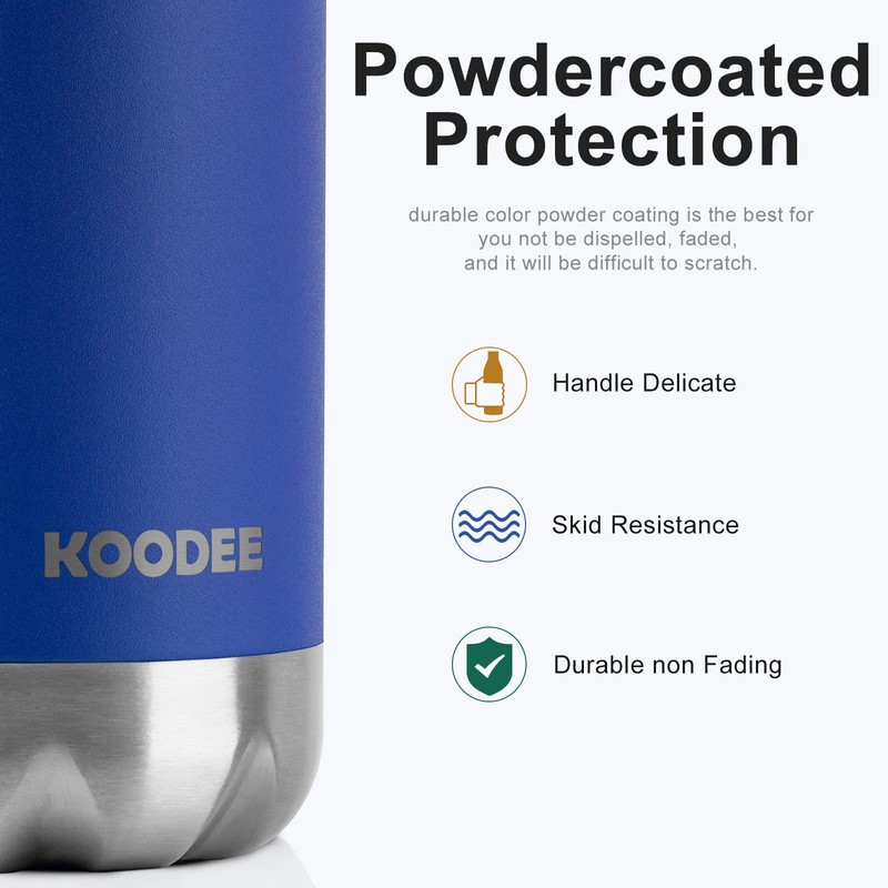 koodee Kids Water Bottle 2 Pack 12 oz Stainless Steel