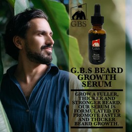 G.B.S Beard Natural Hair Growth Serum for Men with Patchy Facial Growth, Stimulate, Promote Hair Regrowth (30ML) Pack of 1