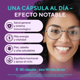 Multivitamínico Mujer Con Colágeno Y Biotina 180 Cápsulas Sin Sabor