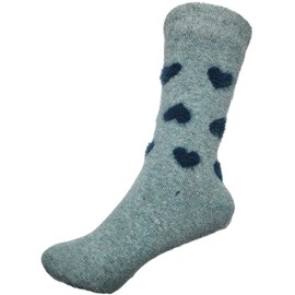 Vera Tucci THERMAL, ONE SIZE COSY LADIES HEARTS PATTERN SOCKS RMD2305-86 WOMENS SOCKS (RMD2305-86-01)