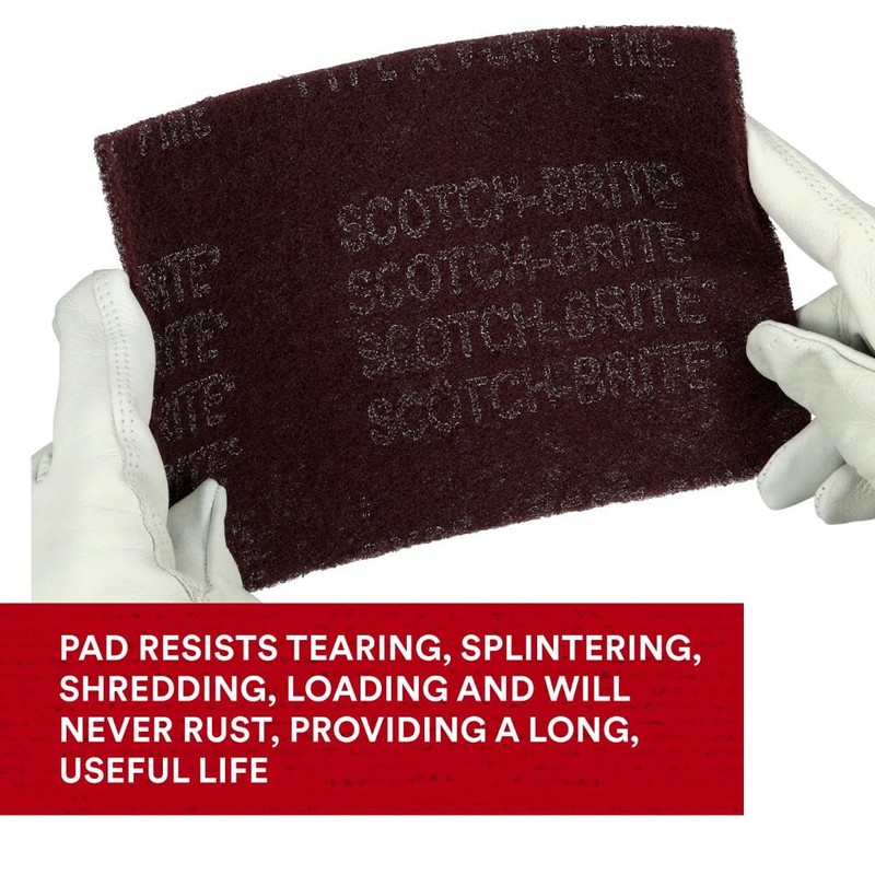 3M Scotch-Brite General Purpose 7447 Hand Pad, Very Fine Grade,