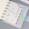 2 Pack A7 Binder Dividers 6 Tabs Clear Plastic Binder