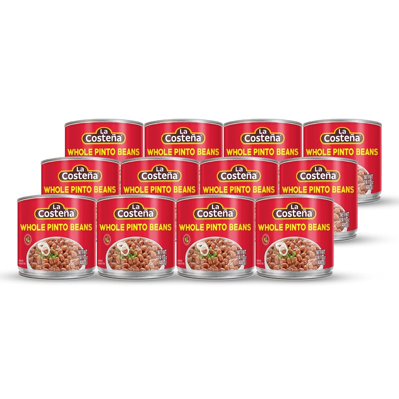 La Costeña Whole Pinto Beans 14.1 oz (12-Pack)