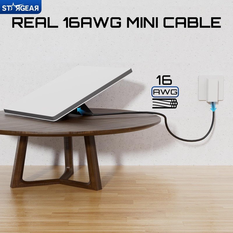 STARGEAR for Starlink Mini Cable 5M, 16AWG DC to DC
