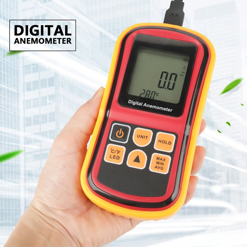 GM8901 Handheld LCD Digital Anemometer Air Speed Tester Wind Velocity