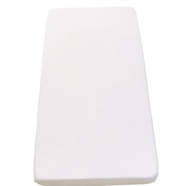 Sasma Home - 100% Cotton Jersey Soft Travel Cot Fitted Sheets 100cm x 70cm + 10 cm (Pack of 2 Sheets - White)