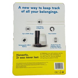 Pebblebee Finder 2.0 BlackCard Bluetooth locate items up 500Ft Range
