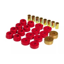 Prothane 73-82 Chevy C3 Corvette Body Mount Bushing Insert Kit Red 16-Piece RED