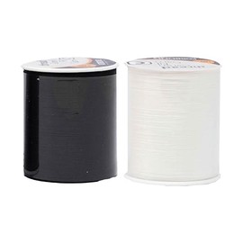 Korbond Black and White Sewing Thread Set - 360m Polyester Spool - Crafting, Sewing, Hand and Machine