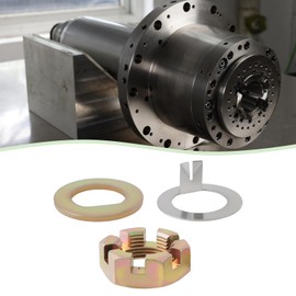 The Lord of the Tools 4 Sets Trailer 1-Inch Spindle Nut and Washer Kit for 2,000-7,000 lb Axles Includes Castle Nuts D Washers and Tang Washers Compatible with EZ-Lube