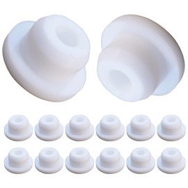 12 PCS Bathtub Jet Covers Silicone Hole Plug White Tube Plugs Waterproof Bathtub Plug Fit for 17mm Bathtub Hole