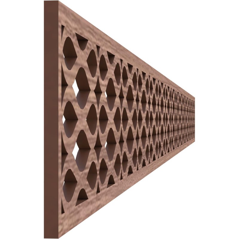 46 3/8"W x 4"H x 1/4"T Somerset Fretwork Moulding, Walnut