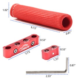 LEDAUT Red 8Cyl Spark Plug Heat Shield Protector and 12pc Engine Separator Insulating Fire Sleeve Wire Protector with Divider Suit for 8mm 9mm 10mm